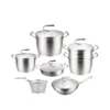 سرویس قابلمه استیل ۱۲ پارچه استیل عرشیا مدل SS612-3001